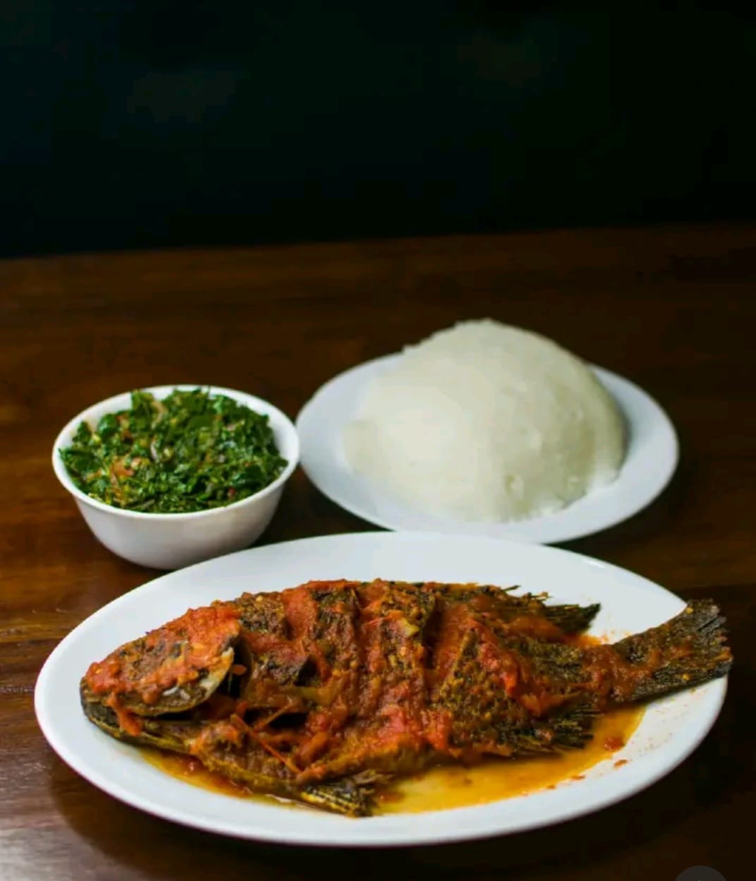 Fish ugali and kienyeji